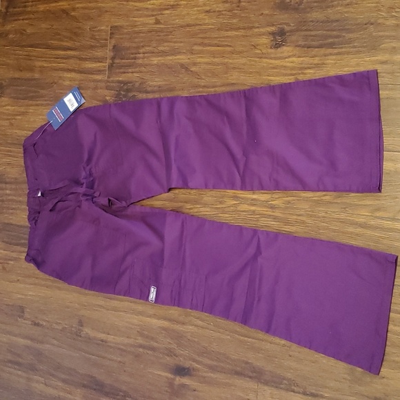 Cherokee Workwear Scrub pants xxs petite eggplant - Picture 1 of 3